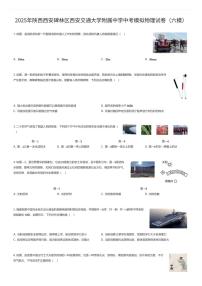 2025年陕西西安碑林区西安交通大学附属中学中考模拟物理试卷（六模）（有答案解析）