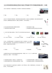 2025年陕西西安碑林区西安交通大学附属中学中考模拟物理试卷（六模）（有答案解析）