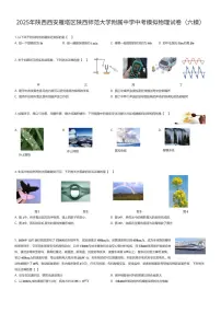 2025年陕西西安雁塔区陕西师范大学附属中学中考模拟物理试卷（六模）（有答案解析）