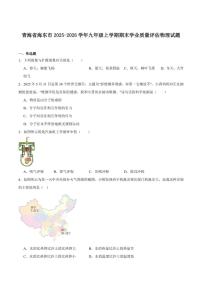 2026届青海省海东市九年级上学期期末学业质量评估物理试卷（含答案）