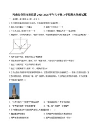 河南省信阳市淮滨县2025-2026学年八年级上学期期末物理试题-自定义类型