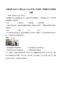 河南省驻马店市上蔡县2025-2026学年九年级第一学期期末考试物理试题-自定义类型