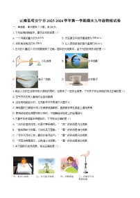 云南昆明安宁市2025-2026学年第一学期期末九年级物理试卷-自定义类型