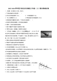 2025-2026学年四川省达州市渠县八年级（上）期末物理试卷-自定义类型