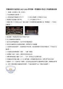 河南洛阳市宜阳县2025-2026学年第一学期期末考试八年级物理试卷-自定义类型