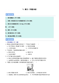 初中物理人教版（2024）八年级下册重力习题