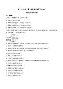 初中物理人教版（2024）九年级全册（2024）第1节 电压课堂检测