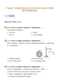 广东省广州市真光中学2023-2024学年八年级下学期期中物理测试卷(含答案)