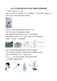 2025年山东省东营市初中学业水平模拟考试物理试题-自定义类型