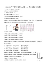 2025-2026学年湖南省衡阳市八年级（上）期末物理试卷（B卷）-自定义类型