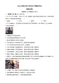 2024年陕西省宝鸡市中考模拟物理试题（原卷版）