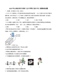 2025年山东省枣庄市第十五中学等八校中考三模物理试题-自定义类型