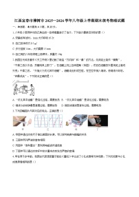 江西宜春市樟树市2025—2026学年八年级上学期期末统考物理试题-自定义类型