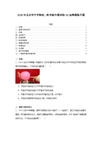 2026年北京市中考物理二轮突破专题训练-02选择题提升题
