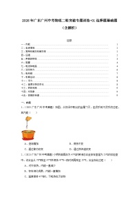 2026年广东广州中考物理二轮突破专题训练-01选择题基础题（含解析）