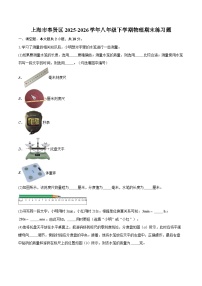 上海市奉贤区2025-2026学年八年级下学期物理期末练习题-自定义类型