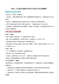 2026中考物理二轮复习专题12 电与磁及电磁波单元应知应会练习（原卷版）