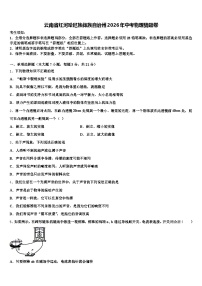 云南省红河哈尼族彝族自治州2026年中考物理猜题卷（含答案解析）