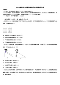 2026届衡阳市中考物理最后冲刺浓缩精华卷（含答案解析）