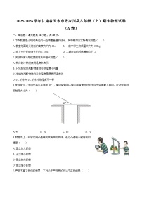 2025-2026学年甘肃省天水市张家川县八年级（上）期末物理试卷（A卷）-自定义类型