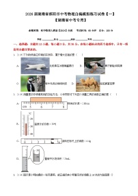 2026年湖南邵阳市中考模拟物理练习卷含答案【一】