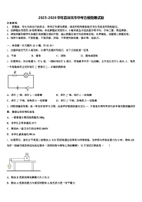 2025-2026学年嘉峪关市中考五模物理试题（含答案解析）