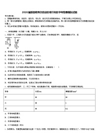 2026届新疆维吾尔自治区喀什地区中考物理模拟试题（含答案解析）