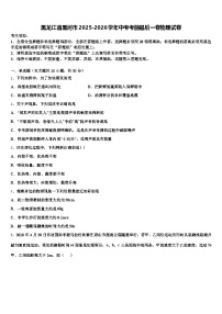 黑龙江省黑河市2025-2026学年中考考前最后一卷物理试卷（含答案解析）