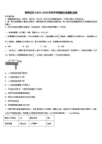 攀枝花市2025-2026学年中考物理全真模拟试题（含答案解析）