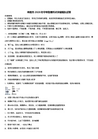 绵阳市2026年中考物理对点突破模拟试卷（含答案解析）