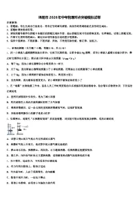 绵阳市2026年中考物理对点突破模拟试卷（含答案解析）