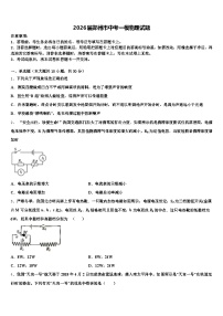 2026届郑州市中考一模物理试题（含答案解析）