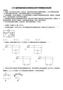 2026届贵州省黔南布依族苗族自治州中考物理模拟预测试卷（含答案解析）