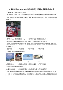 云南省泸水市2025-2026学年八年级上学期1月期末物理试题-自定义类型