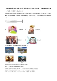 安徽省蚌埠市怀远县2025-2026学年九年级上学期1月期末物理试题-自定义类型