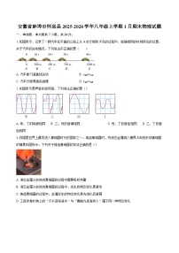安徽省蚌埠市怀远县2025-2026学年八年级上学期1月期末物理试题-自定义类型