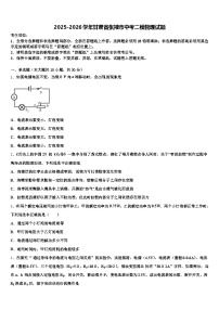 2025-2026学年甘肃省张掖市中考二模物理试题（含答案解析）