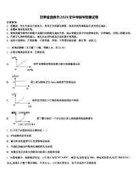 甘肃省酒泉市2026年中考联考物理试卷（含答案解析）