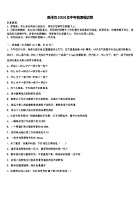滁州市2026年中考物理模试卷（含答案解析）