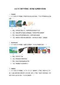 2026年甘肃中考物理二轮突破-选择题专项训练
