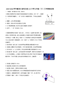 2025-2026学年黑龙江省哈尔滨113中学九年级（下）月考物理试卷-自定义类型
