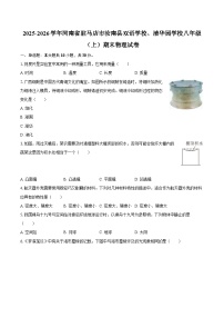 2025-2026学年河南省驻马店市汝南县双语学校、清华园学校八年级（上）期末物理试卷-自定义类型