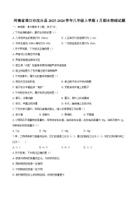 河南省周口市沈丘县2025-2026学年八年级上学期1月期末物理试题-自定义类型