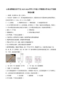 山东省聊城市茌平区2025-2026学年八年级上学期期末学业水平检测物理试题-自定义类型