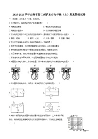 2025-2026学年云南省怒江州泸水市九年级（上）期末物理试卷-自定义类型