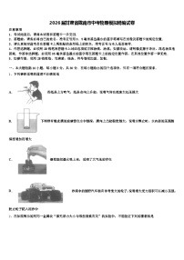 2026届甘肃省陇南市中考物理模拟精编试卷（含答案解析）