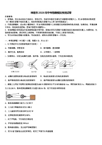 绵阳市2026年中考物理模拟预测试卷（含答案解析）
