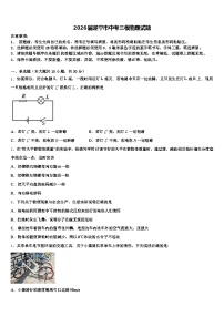 2026届遂宁市中考三模物理试题（含答案解析）