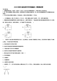 2026年浙江省杭州市中考考前最后一卷物理试卷（含答案解析）