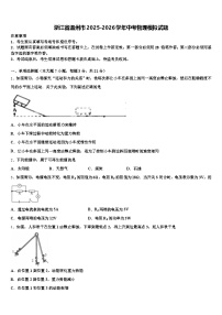 浙江省温州市2025-2026学年中考物理模拟试题（含答案解析）